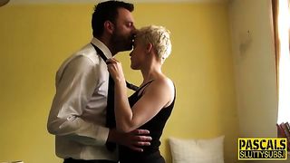 Мужик протестировал вагину сисястой блондинки своим большим членом